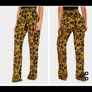 Black Chain Print Beach Flares